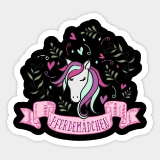 Pferde Mädchen Geschenkidee für Pferdeliebhaber Sticker